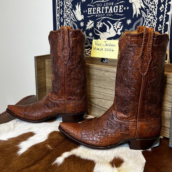 Stallion Goblin Majestic Full Nile Croc. Center Cut w/Tooled Overlays size 11D main image 14